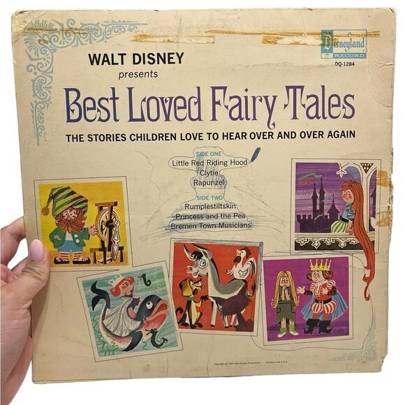 VINTAGE RARE WALT DISNEY LITTLE RED RIDING HOOD & OTHER FAIRY TALES LP - Picture 5 of 9